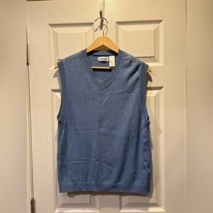 Claiborne Men’s Light Blue V-Neck Sweater Vest